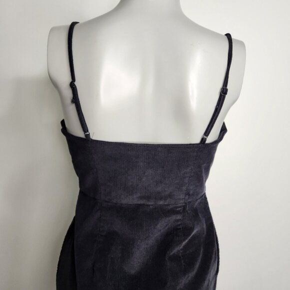 Aritzia X Wilfred Isabella Black Corduroy Mini Dress Size 4 - Picture 9 of 16